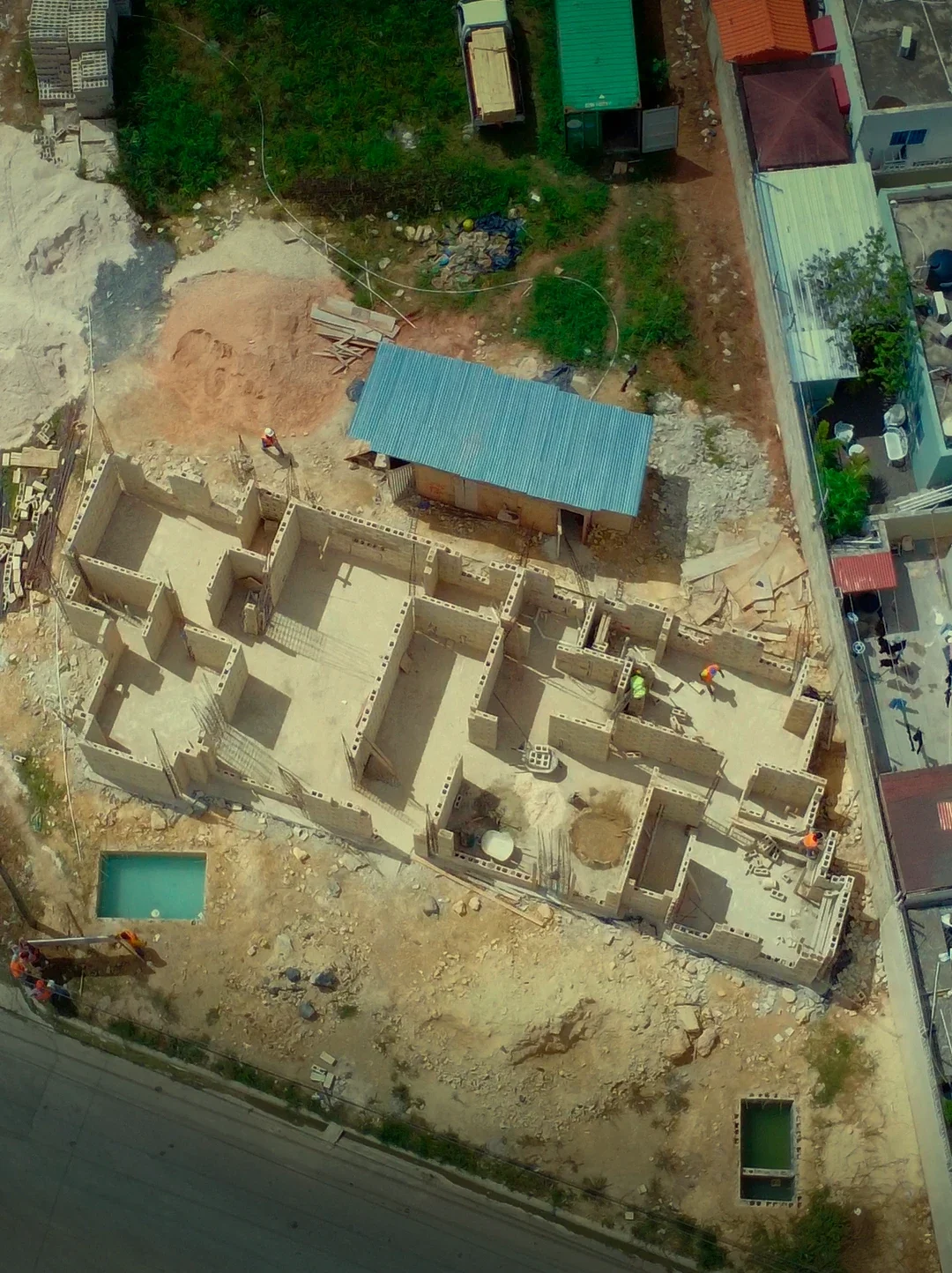Vista aérea de la obra de Proyecto Arlette